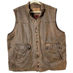 Outback Trading Co Mens Brown Landsman Vest Aztec Lined Outdoors Hunting XXL